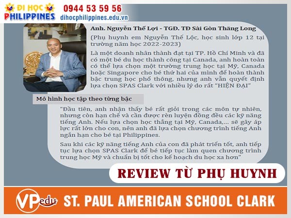 Đánh giá trường Saint Paul American School Clark