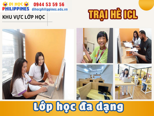 Các lớp học tại trại hè tiếng Anh ICL