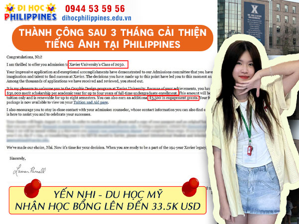 Kết quả đậu visa Mỹ sau khi học tiếng Anh ở Philippines