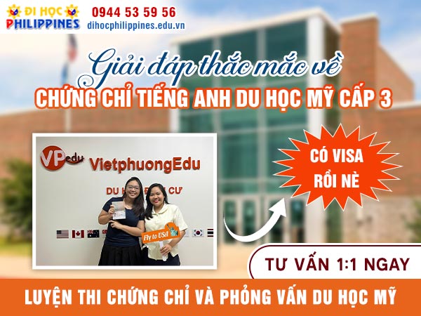 Tư vấn chứng chỉ tiếng Anh du học Mỹ cấp 3